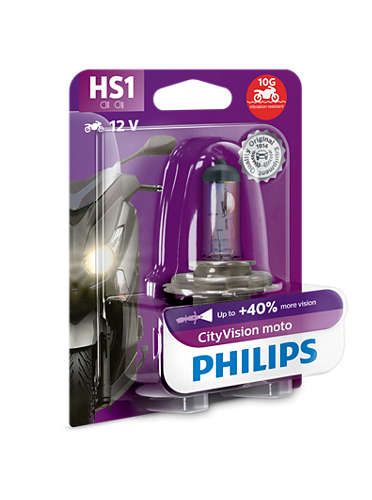 Мотолампа галогеновая PHILIPS 12636CTVBW HS1 35/35W 12V PX43t CityVision blister