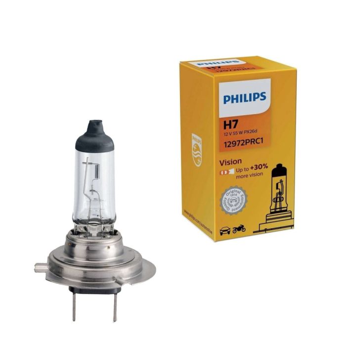 Галогенова лампа PHILIPS H7 12972PRC1 Vision +30% 55W 12V PX26d