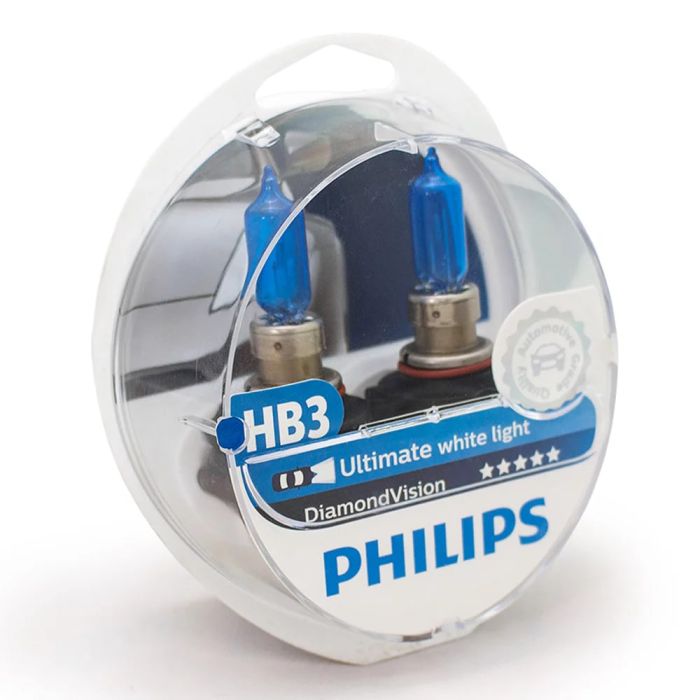 Комплект галогенових ламп PHILIPS HB3 9005DVS2 DiamondVision 5000K 65W 12V P20d (2 шт)