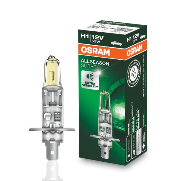Галогеновая лампа OSRAM H1 64150ALS All Season Super 55W 12V P14.5S