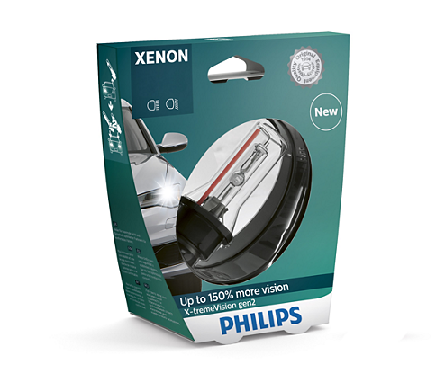 Ксеноновая лампа PHILIPS 42402XV2S1 D4S 35W P32d-5 X-tremeVision gen2 +150%