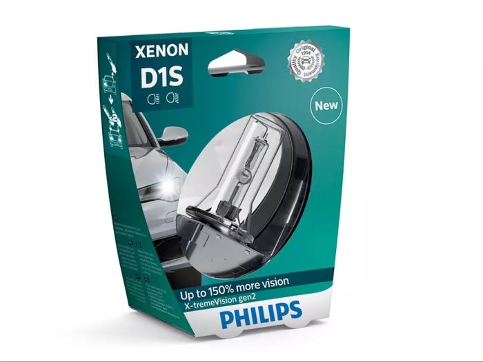 Ксеноновая лампа PHILIPS 85415XV2S1 D1S 85V 35W PK32d-2 X-tremeVision gen2 +150%