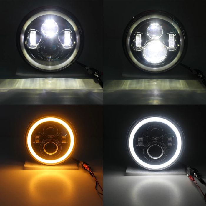 Світлодіодна фара AllLight JR-4-45W 3chip CREE ближнє+дальнє (DRL+поворот) НИВА, ВАЗ, ГАЗ, УАЗ, JEEP, VW