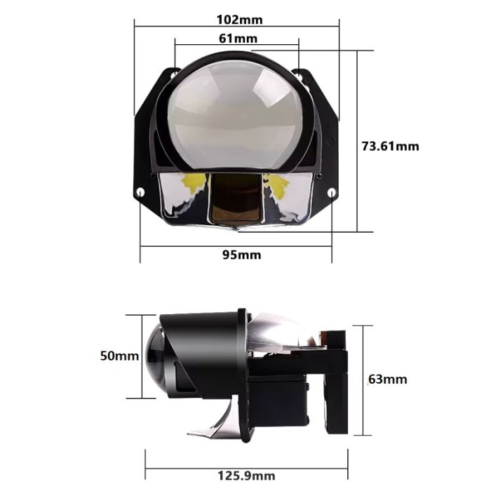 Комплект світлодіодних лінз SANVI LK3L LASER 6000K 3.0" 65/105W 12V