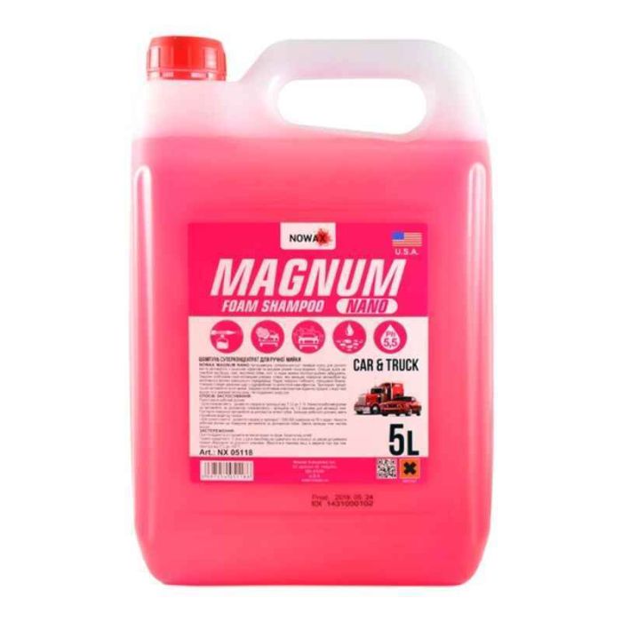 Концентрированная активная пена Nowax Magnum 5л для ручной и бесконтактной мойки авто (NX05118)