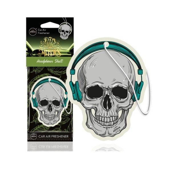 Автомобильный ароматизатор Aroma Car Skull Headphones Dia De Los Muertos для авто (83277)