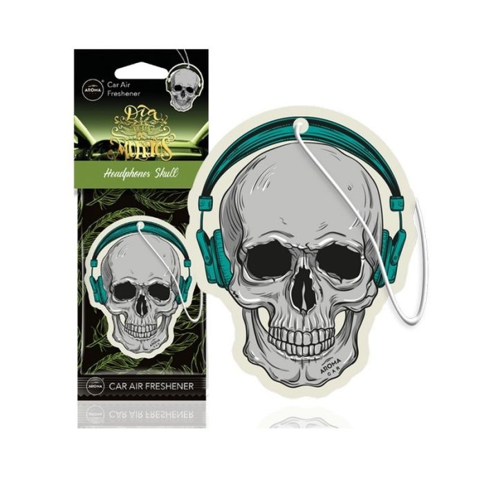Автомобильный ароматизатор Aroma Car Skull Headphones Dia De Los Muertos для авто (83277)