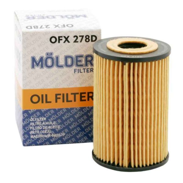 Масляный фильтр Molder для Audi Seat Skoda Volkswagen 1.6 TDI WL7476 OX388DE HU7008Z (OFX278D)