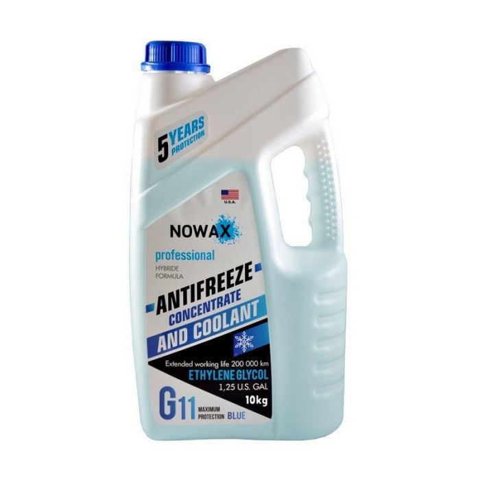 Концентрат антифриза Nowax синий 10 кг для систем охлаждения (NX10004)