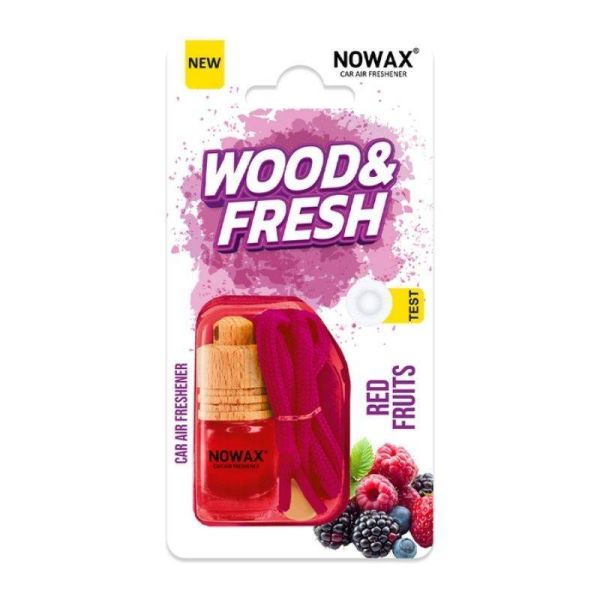 Ароматизатор для авто Nowax Wood and Fresh с запахом красных фруктов в блистере (NX92082)