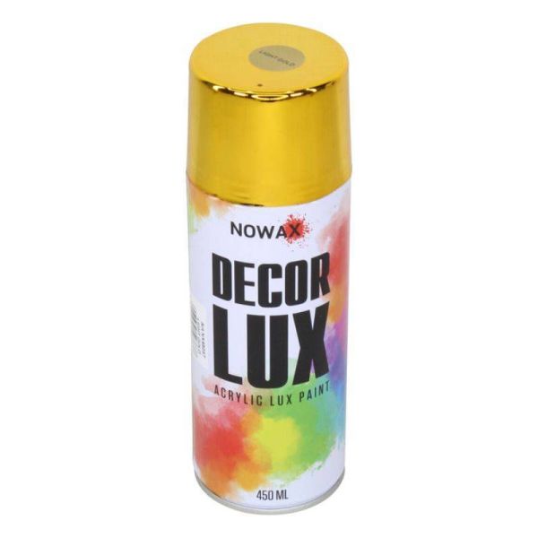 Акриловая краска светло-золотой NOWAX Diamond Decor Lux 450мл (NX48057)