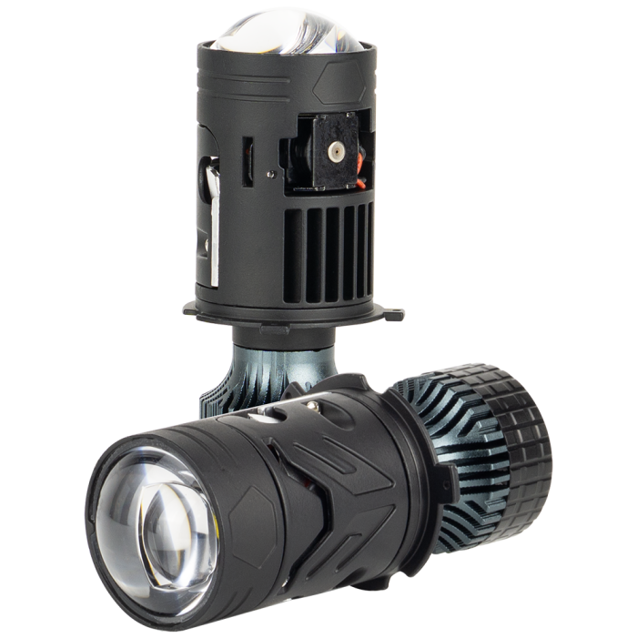 LED лампи автомобільні з лінзою DriveX LE-10 H4 H/L 6000K 85W/65W 9-36V