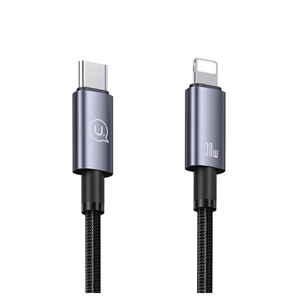 Кабель Usams US-SJ679 Type-C To Lightning 30W Aluminum Alloy Fast Charging & Data Cable -Sufeng Series tarnish 0.25m (SJ679USB01)