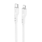 Кабель HOCO X97 Crystal color silicone charging data cable iP white (6931474799791)