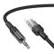 Аудiокабель HOCO UPA27 iP to 3.5mm male, nylon braid, 1.2m, Black (6942007612524)