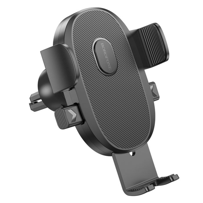 Автотримач для телефона BOROFONE BH92 Grand one-button car holder(air outlet) Black (6941991103681)