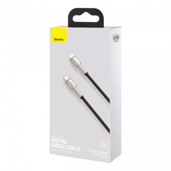 Кабель Baseus Cafule Series Metal Data Cable Type-C to iP PD 20W 0.25m Black (CATLJK-01)