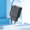 Мережевий зарядний пристрій з кабелем HOCO CS21A Rich single port QC3.0 charger set (Type-C)(EU) Black (6942007609906)