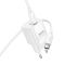 Мережевий зарядний пристрій з кабелем HOCO C147A Charm PD20W+QC3.0 charger set (C to C)(EU) White (6942007630290)