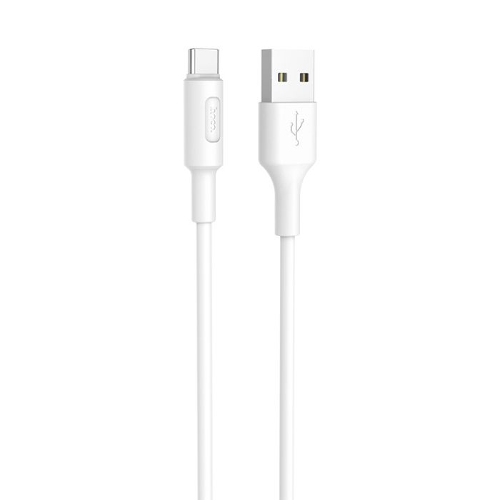 Кабель HOCO X25 USB to Type-C 2A, 1m, PVC, PVC connectors, White (6957531080152)