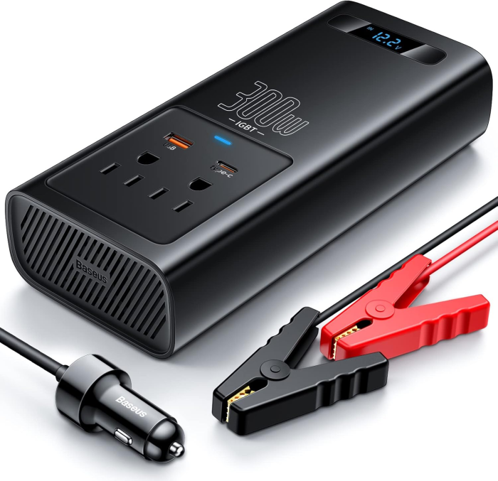 Автомобільний інвертор Baseus IGBT Power Inverter 300W (110V US/JP ) Black (CGNB010001)