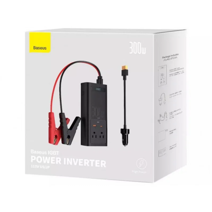 Автомобільний інвертор Baseus IGBT Power Inverter 300W (110V US/JP ) Black (CGNB010001)