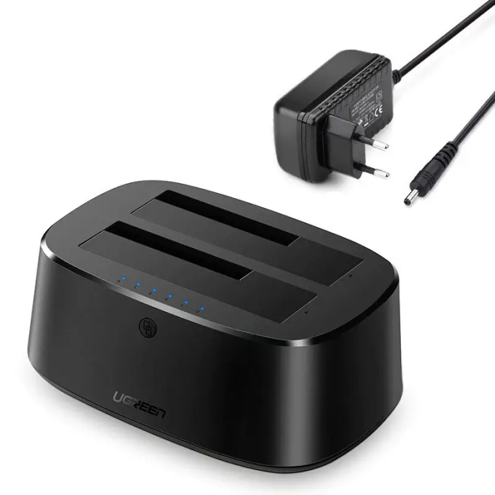 Док-станція UGREEN CM198 USB 3.0 to SATA Dual-Bay Hard Drive Duplicator/Cloner EU (UGR-50857) (UGR-50857)