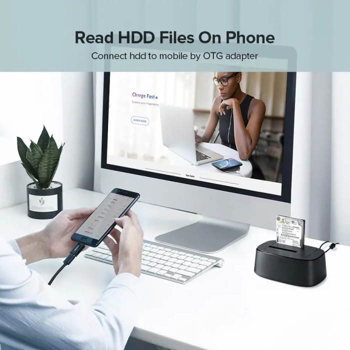 Док-станція UGREEN CM198 USB 3.0 to SATA Dual-Bay Hard Drive Duplicator/Cloner EU (UGR-50857) (UGR-50857)