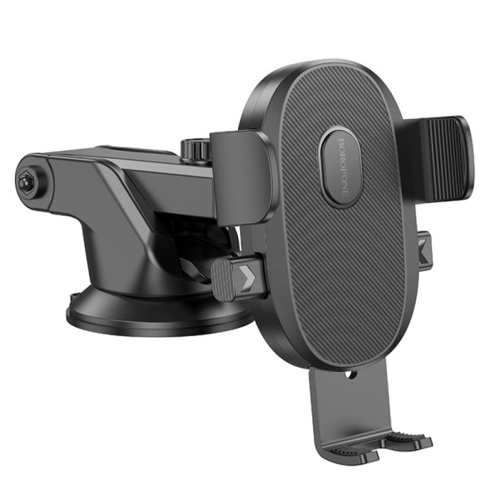 Автотримач для телефона BOROFONE BH93 Grand one-button car holder(center console) Black (6941991103698)