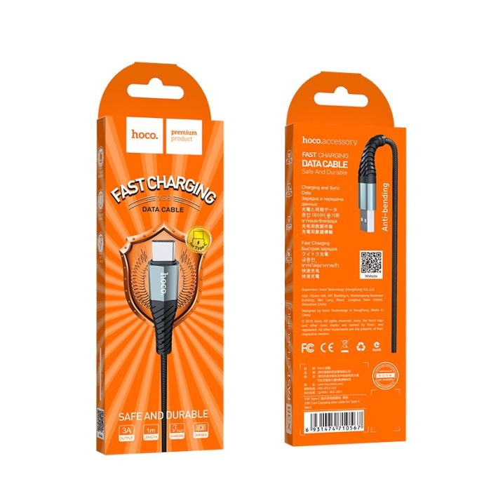 Кабель HOCO X38 Cool Charging data cable for Type-C (6931474710567)