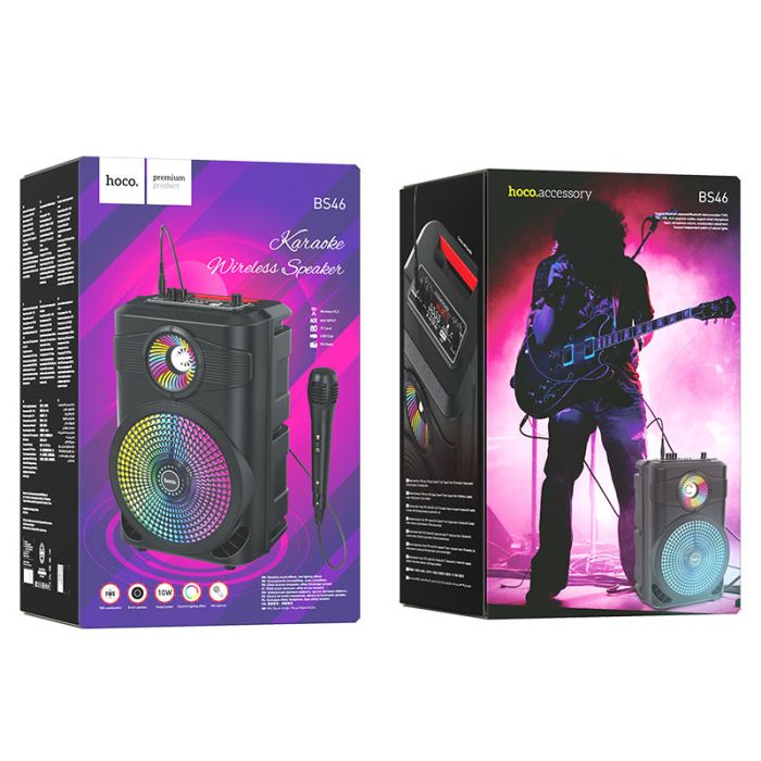 Портативна колонка HOCO BS46 Mature outdoor BT speaker Black (6931474754080)