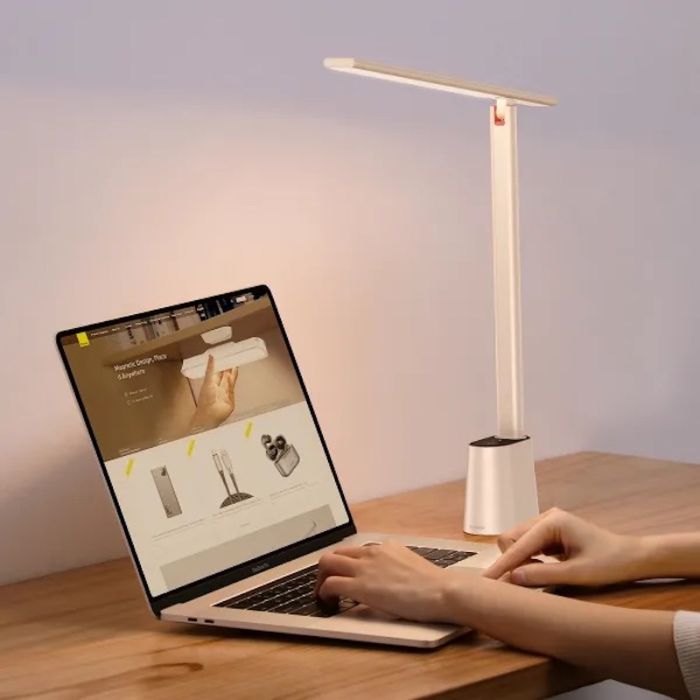 Світильник Baseus Smart Eye Series Charging Folding Reading Desk Lamp (Smart Light ) White (DGZG-02)