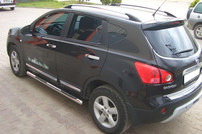 Боковые трубы (2 шт., нержавейка) для Nissan Qashqai 2007-2010 гг