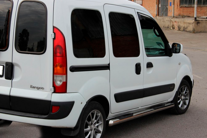 Боковые трубы (2 шт., нержавейка) для Renault Kangoo 1998-2008 гг