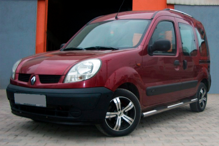Боковые трубы (2 шт., нержавейка) для Renault Kangoo 1998-2008 гг