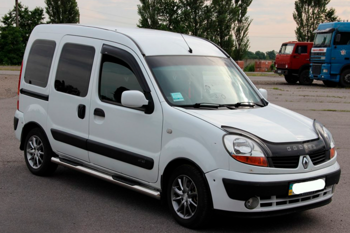 Боковые трубы (2 шт., нержавейка) для Renault Kangoo 1998-2008 гг
