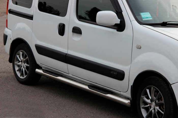 Боковые трубы (2 шт., нержавейка) для Renault Kangoo 1998-2008 гг