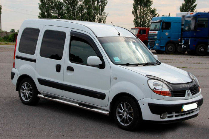 Боковые трубы (2 шт., нержавейка) для Renault Kangoo 1998-2008 гг