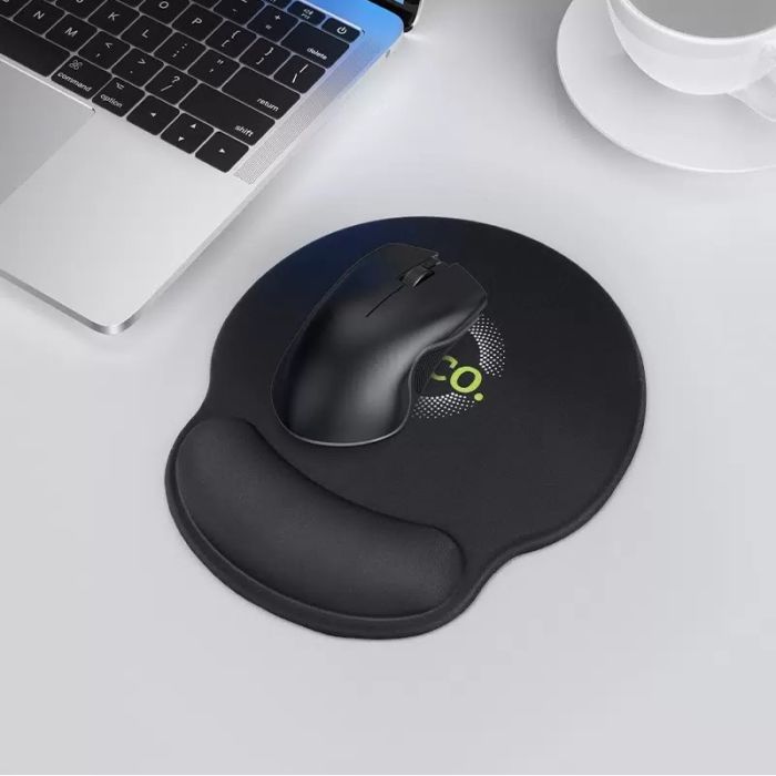 Килимок для миші HOCO GM30 Polar Fox mouse pad with wrist support Black (6942007623339)