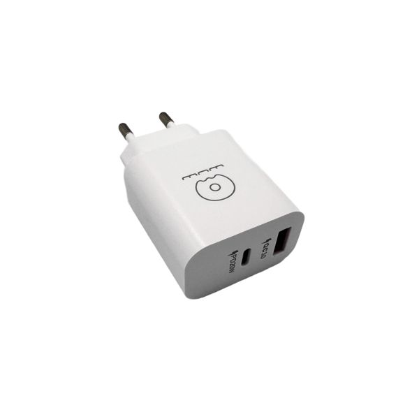 Мережевий зарядний пристрій WUW-C172 20W PD USB-C + USB QC3.0 18W black (c172B)