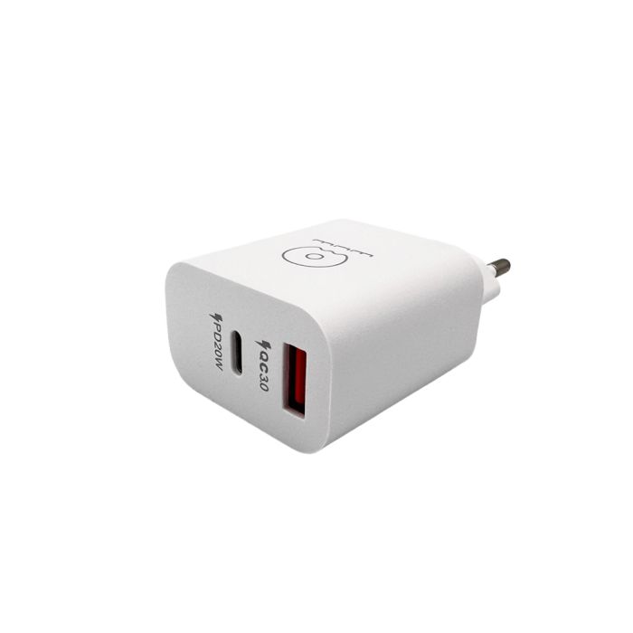 Мережевий зарядний пристрій WUW-C172 20W PD USB-C + USB QC3.0 18W black (c172B)