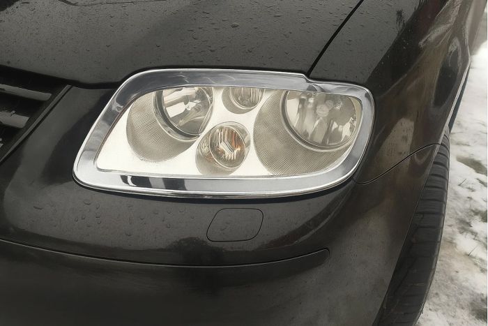 Накладки на Фары (2 шт, Нержавеющая Сталь) для Volkswagen Caddy 2004-2010 гг
