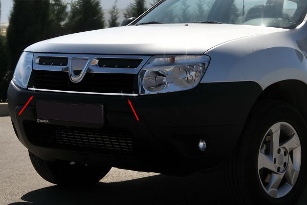 Накладки на решетку радиатора из нержавеющей стали для Renault Duster 2008-2017 гг