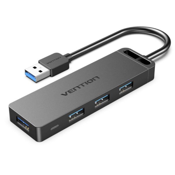 USB-хаб Vention 4-Port USB 3.0 Hub With Power Supply 0.15M Black (CHLBB) (CHLBB)