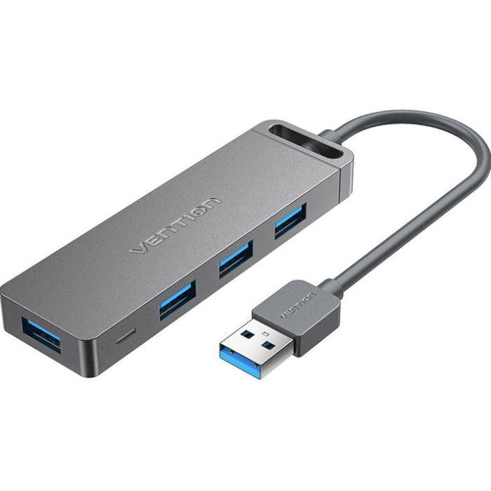 USB-хаб Vention 4-Port USB 3.0 Hub With Power Supply 0.15M Black (CHLBB) (CHLBB)
