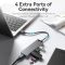 USB-хаб Vention 4-Port USB 3.0 Hub With Power Supply 0.15M Black (CHLBB) (CHLBB)