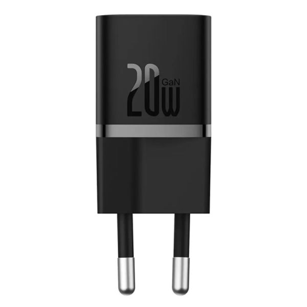 Мережевий зарядний пристрій Baseus GaN5 Fast Charger(mini) 1C 20W EU Black (CCGN050101)