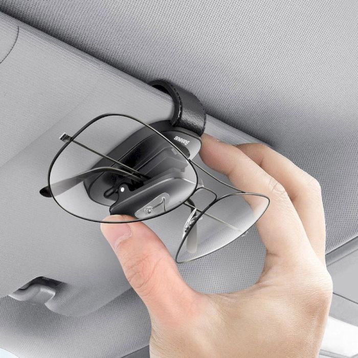 Автомобільний тримач для окуляр Baseus Platinum Vehicle eyewear clip（clamping type）Black (ACYJN-B01)