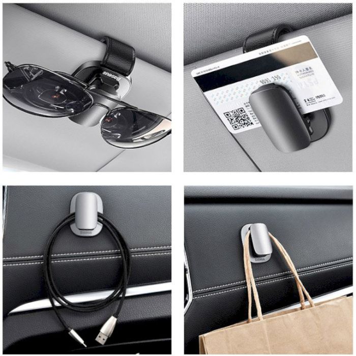 Автомобільний тримач для окуляр Baseus Platinum Vehicle eyewear clip（clamping type）Black (ACYJN-B01)