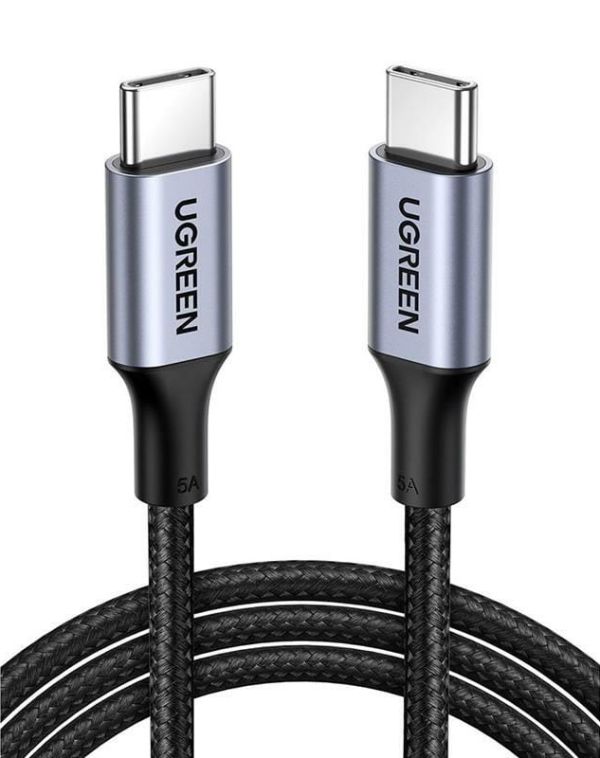 Кабель UGREEN US316 USB-C Cable Aluminum Case with Braided 1m (Black) (UGR-70427) (UGR-70427)